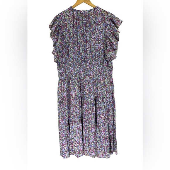 NWT Lauren Ralph Lauren Women's Size 22W Multicolor Floral Crinkled Cotton Dress - Picture 5 of 14